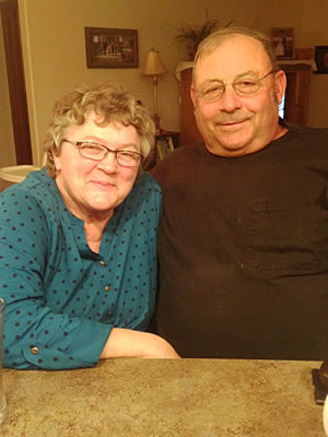 Sharon and Doug Brandt pose for a picture during Thanksgiving, 2015. 