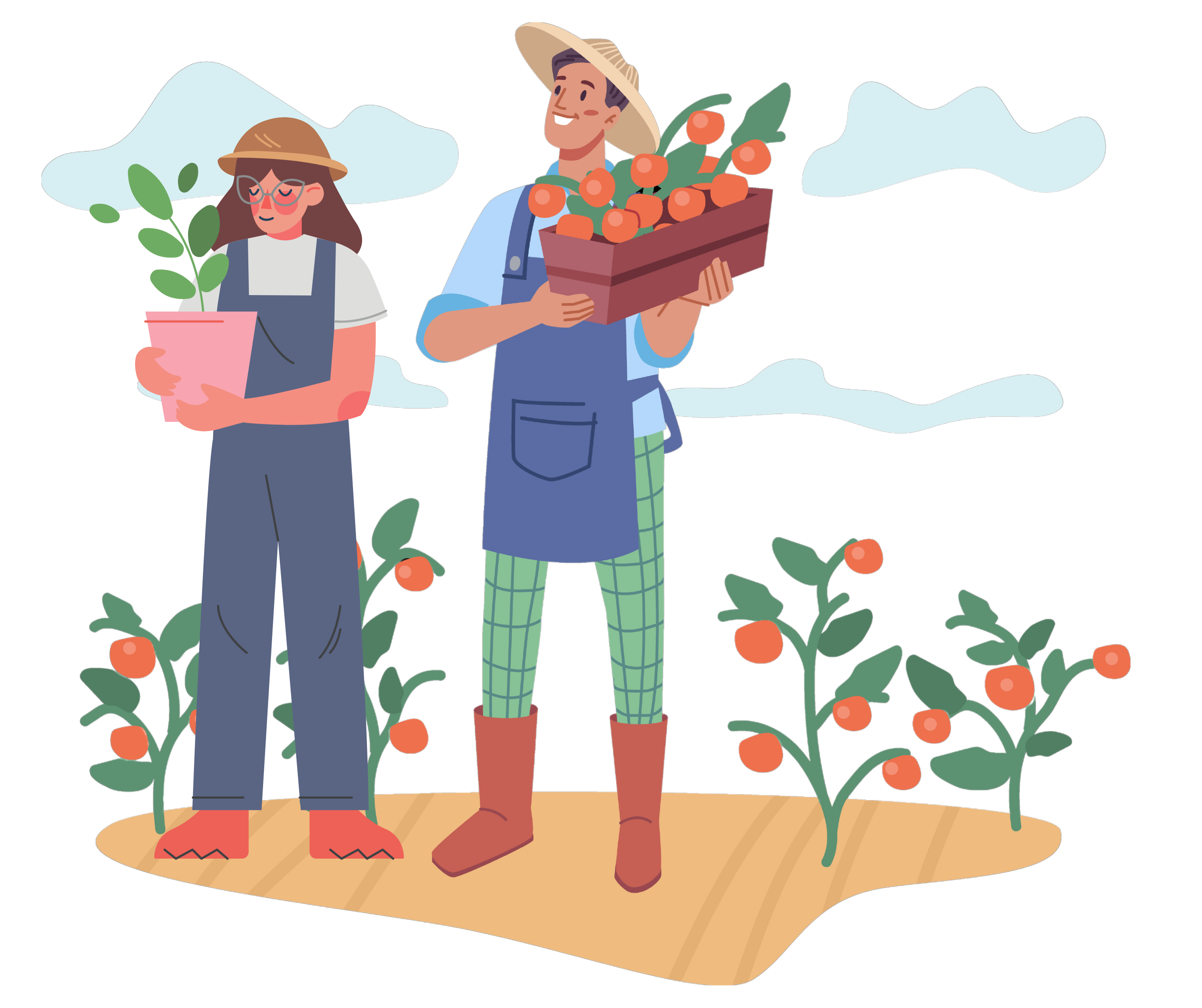 Illustration of farmers